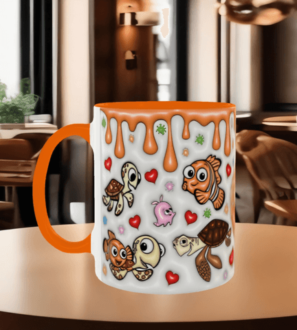 Nemo Baskı içi ve Kulpu Renkli Kupa