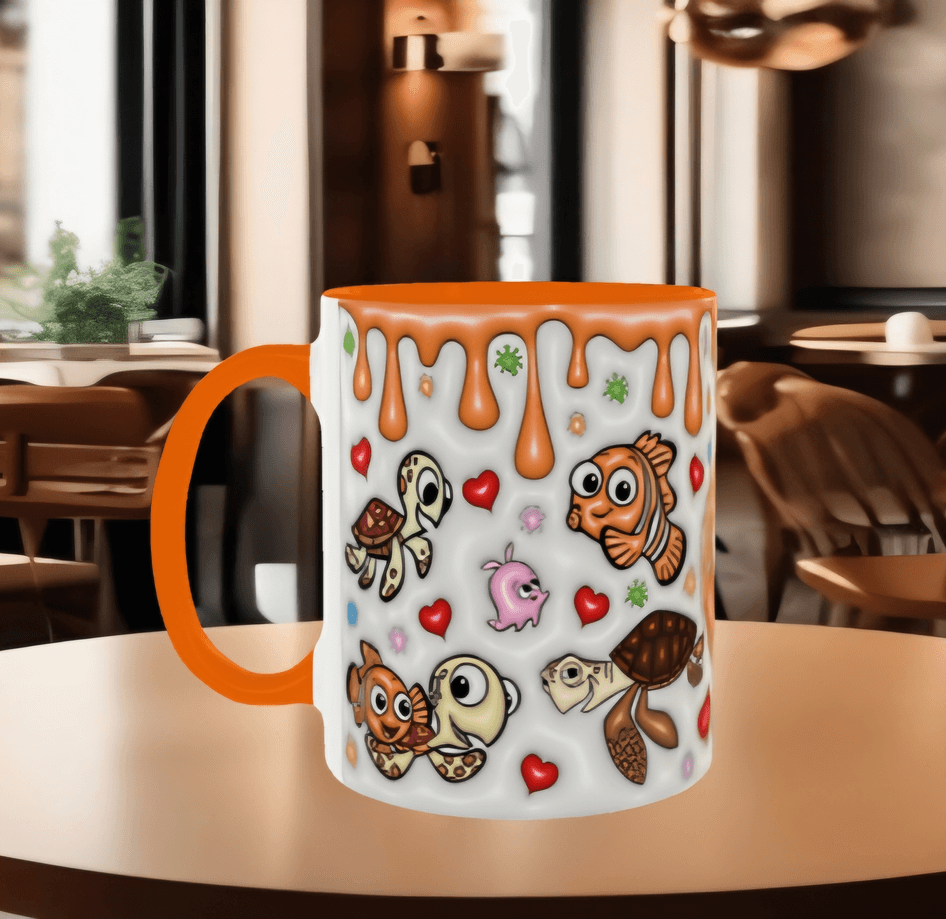 Nemo Baskı içi ve Kulpu Renkli Kupa