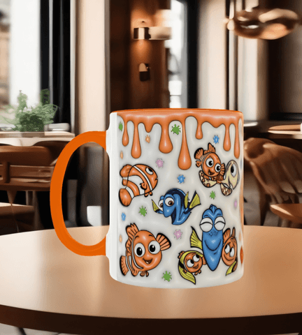 Nemo Baskı içi ve Kulpu Renkli Kupa