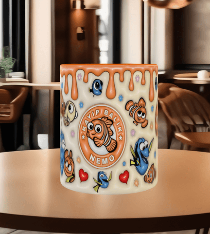 Nemo Baskı içi ve Kulpu Renkli Kupa