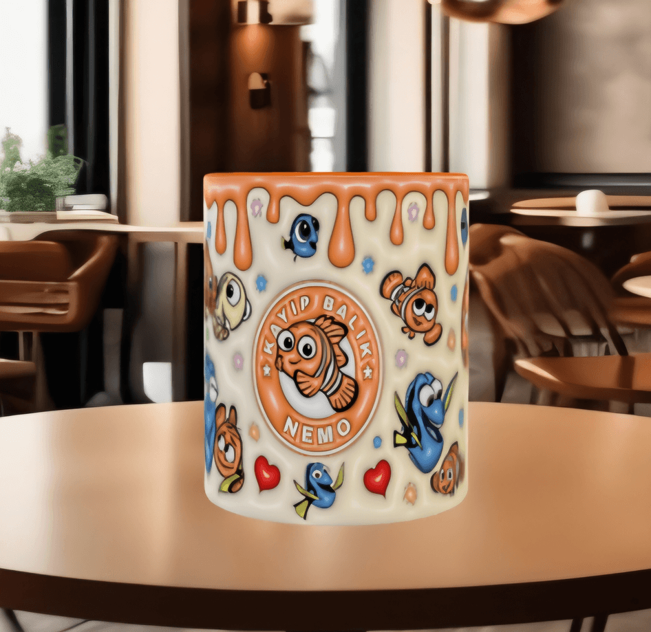 Nemo Baskı içi ve Kulpu Renkli Kupa