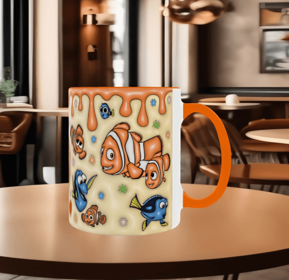 Nemo Baskı içi ve Kulpu Renkli Kupa