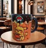 Pokemon Baskı içi ve Kulpu Renkli Kupa