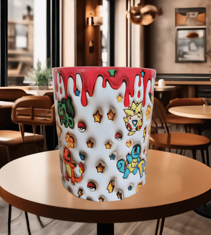 Pokemon Baskı içi ve Kulpu Renkli Kupa