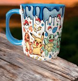 Pokemon Baskı içi ve Kulpu Renkli Kupa