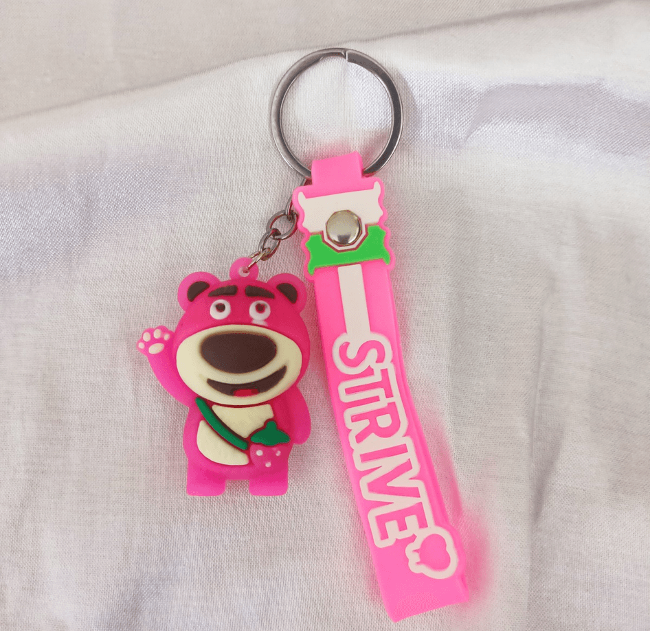 Sevimli ayıcık silikon lüks anahtarlık çanta aksesuar
