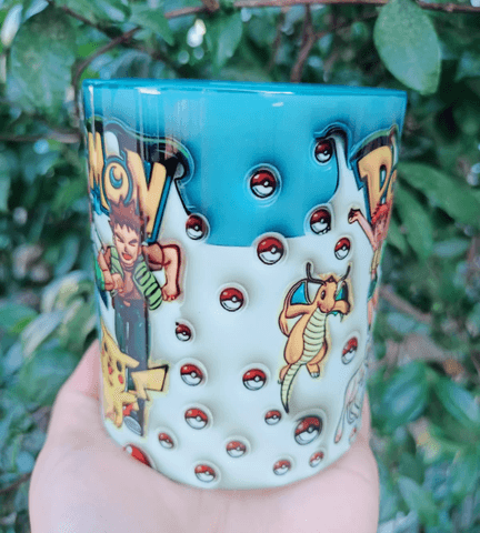 Pokemon Baskı içi ve Kulpu Renkli Kupa