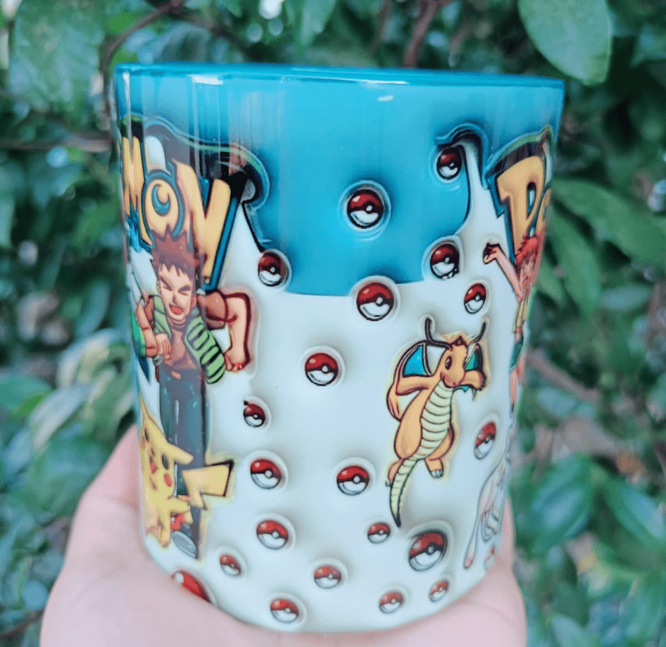 Pokemon Baskı içi ve Kulpu Renkli Kupa
