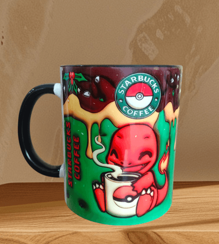 Pokemon Baskı içi ve Kulpu Renkli Kupa