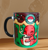 Pokemon Baskı içi ve Kulpu Renkli Kupa