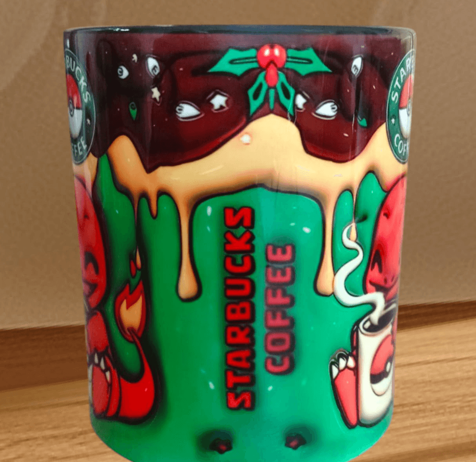 Pokemon Baskı içi ve Kulpu Renkli Kupa