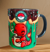 Pokemon Baskı içi ve Kulpu Renkli Kupa