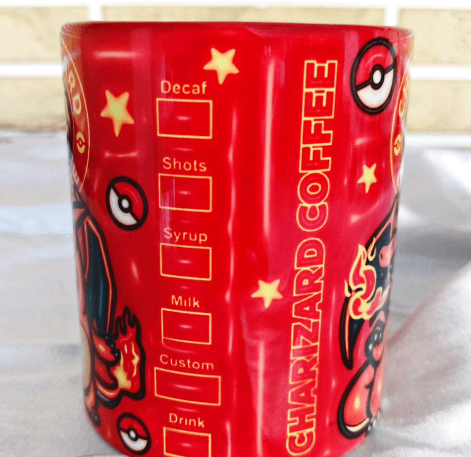 Pokemon Baskı içi ve Kulpu Renkli Kupa