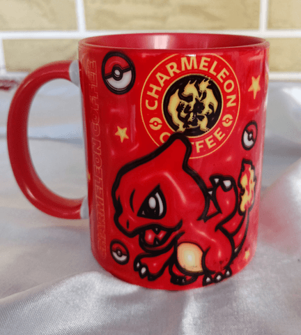 Pokemon Baskı içi ve Kulpu Renkli Kupa