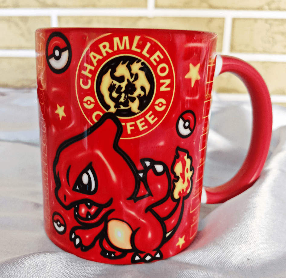 Pokemon Baskı içi ve Kulpu Renkli Kupa