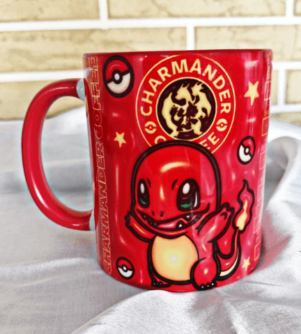 Pokemon Baskı içi ve Kulpu Renkli Kupa