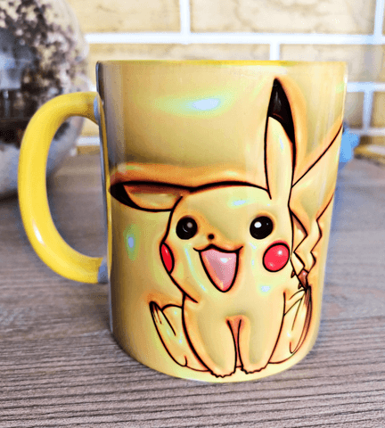 Pokemon Baskı içi ve Kulpu Renkli Kupa