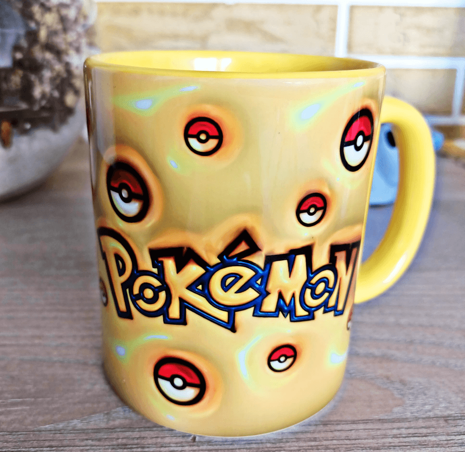 Pokemon Baskı içi ve Kulpu Renkli Kupa