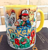 Pokemon Baskı içi ve Kulpu Renkli Kupa
