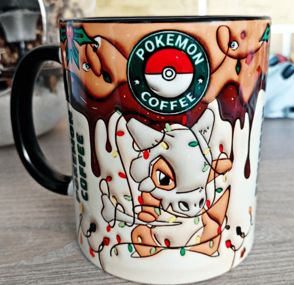 Pokemon Baskı içi ve Kulpu Renkli Kupa