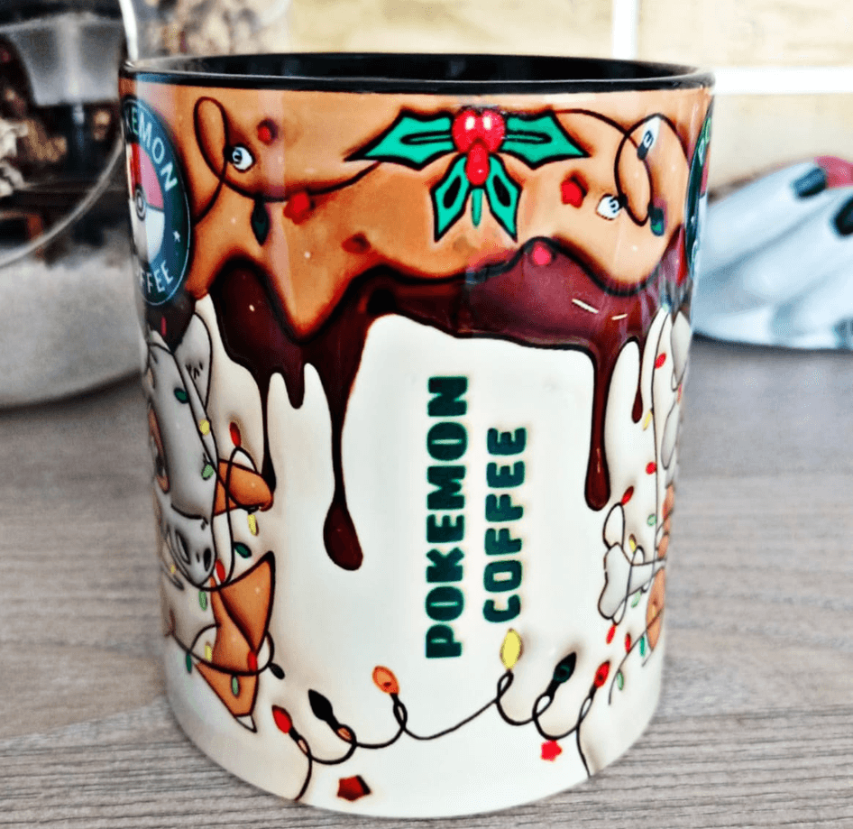 Pokemon Baskı içi ve Kulpu Renkli Kupa