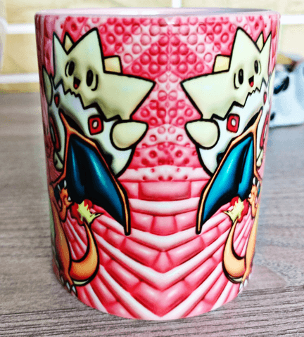 Pokemon Baskı içi ve Kulpu Renkli Kupa