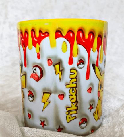 Pokemon Baskı içi ve Kulpu Renkli Kupa