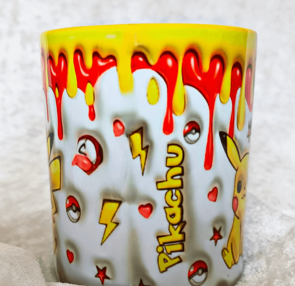 Pokemon Baskı içi ve Kulpu Renkli Kupa