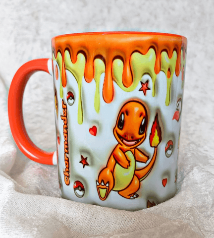 Pokemon Baskı içi ve Kulpu Renkli Kupa