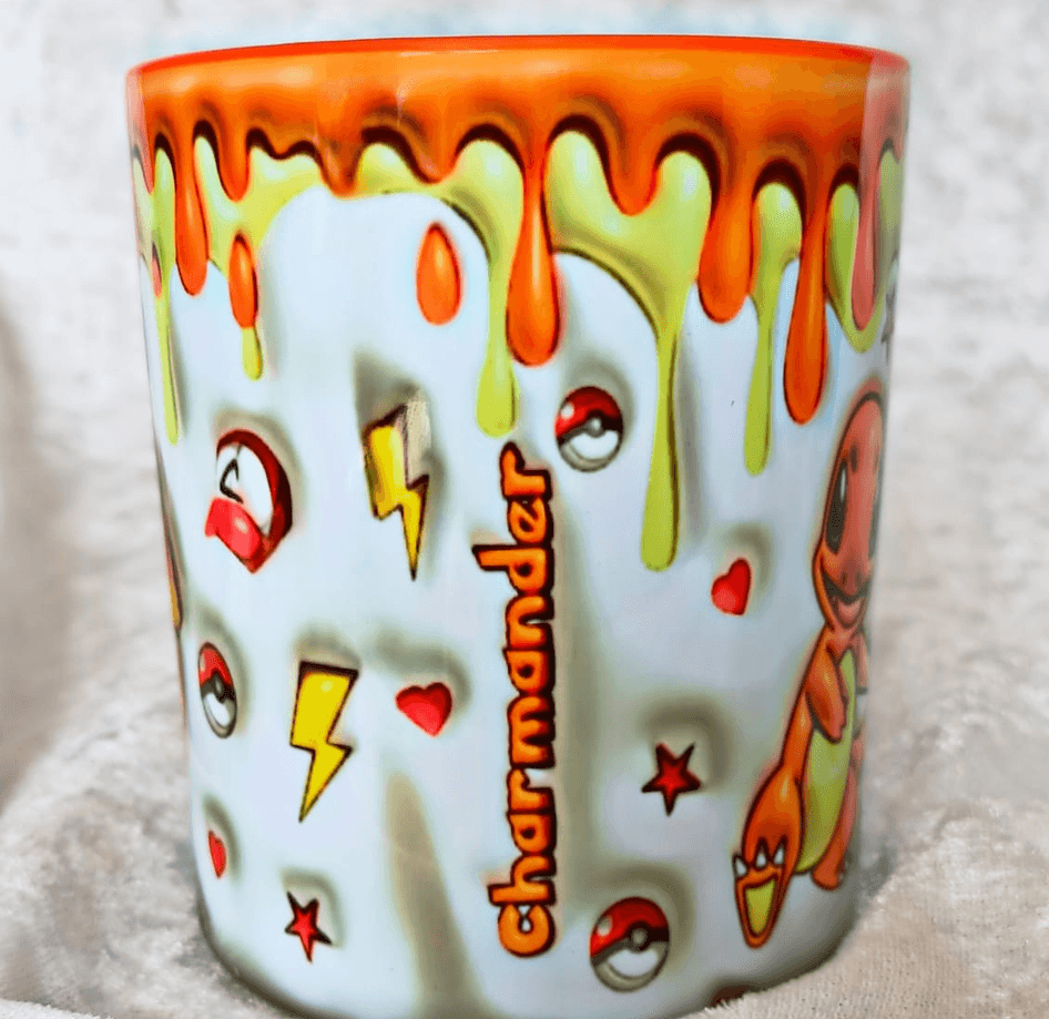 Pokemon Baskı içi ve Kulpu Renkli Kupa