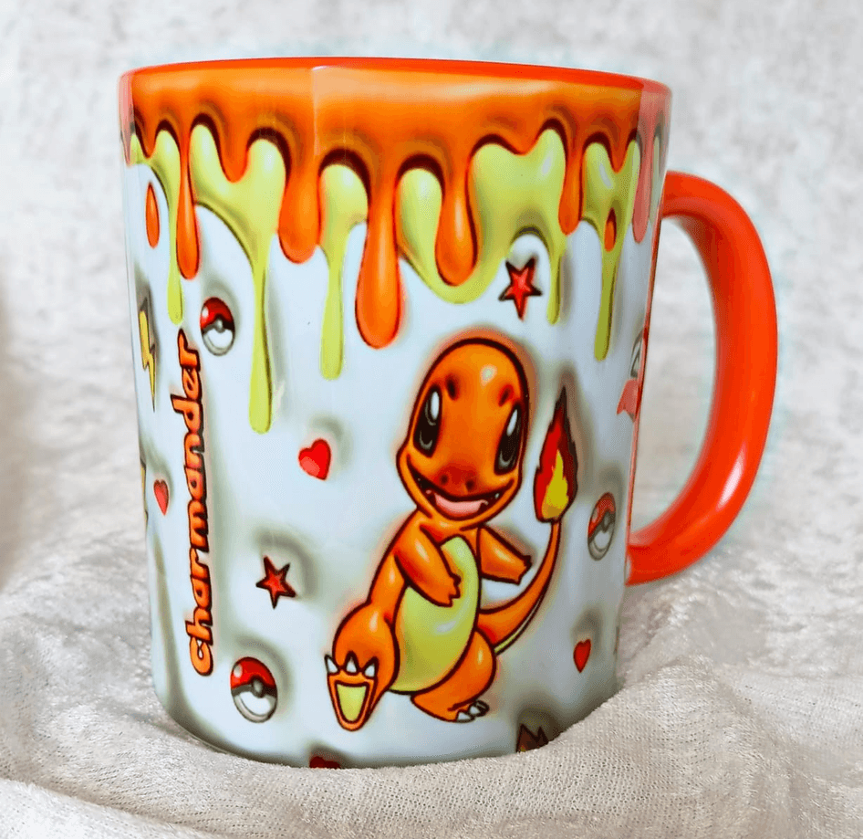 Pokemon Baskı içi ve Kulpu Renkli Kupa