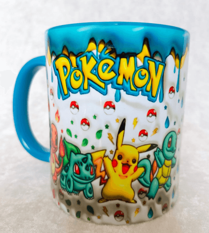 Pokemon Baskı içi ve Kulpu Renkli Kupa