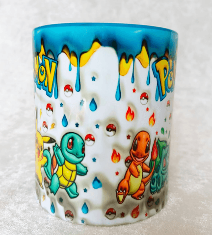 Pokemon Baskı içi ve Kulpu Renkli Kupa