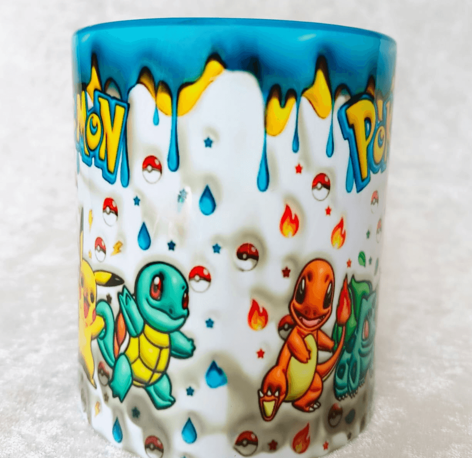 Pokemon Baskı içi ve Kulpu Renkli Kupa