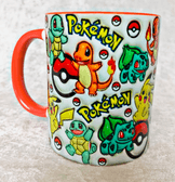 Pokemon Baskı içi ve Kulpu Renkli Kupa