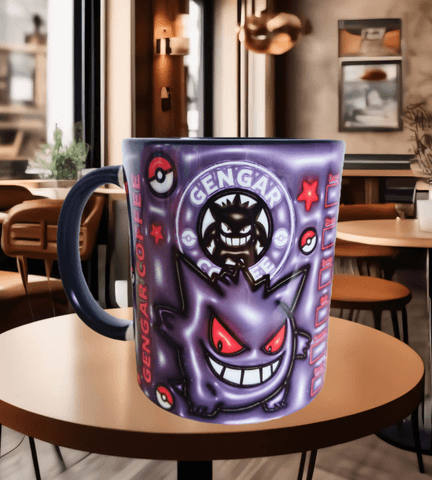 Pokemon Baskı içi ve Kulpu Renkli Kupa