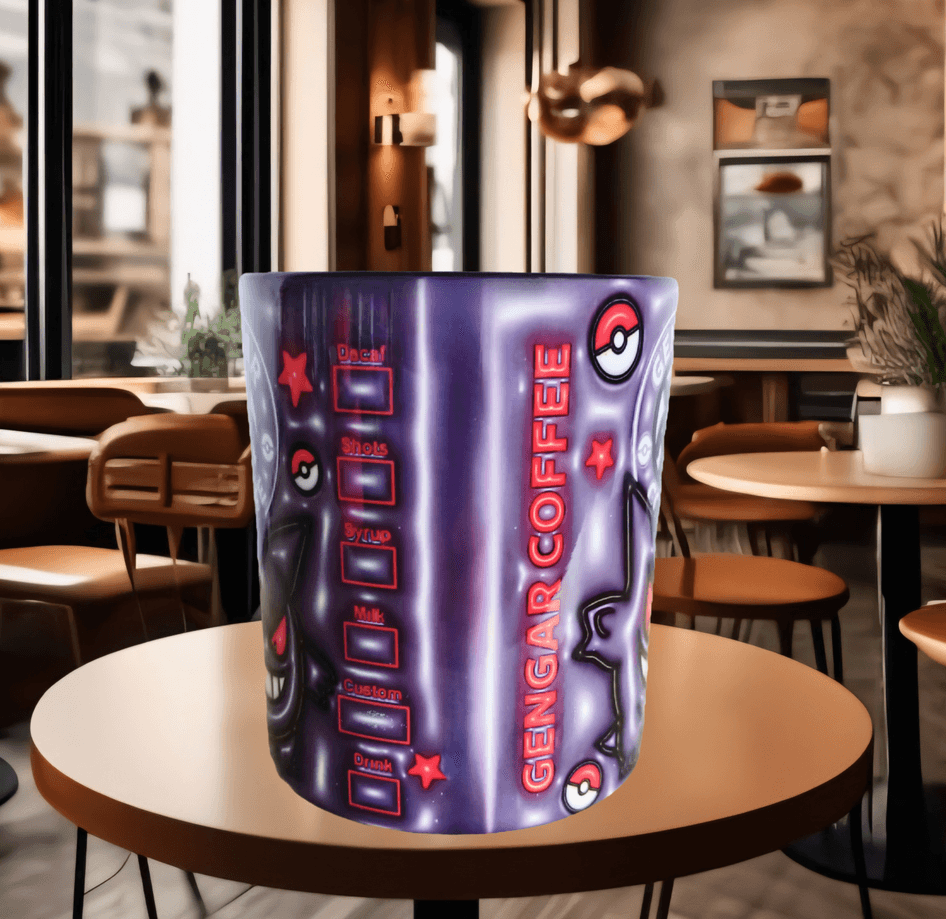 Pokemon Baskı içi ve Kulpu Renkli Kupa