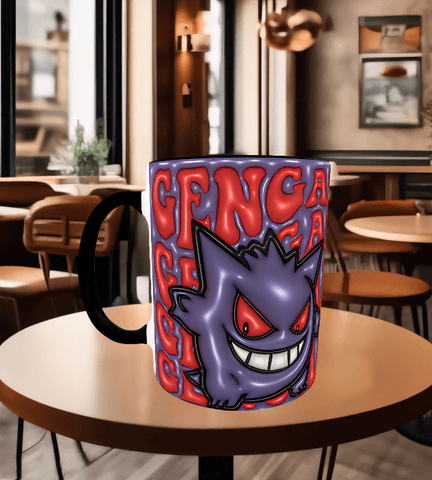 Pokemon Baskı içi ve Kulpu Renkli Kupa