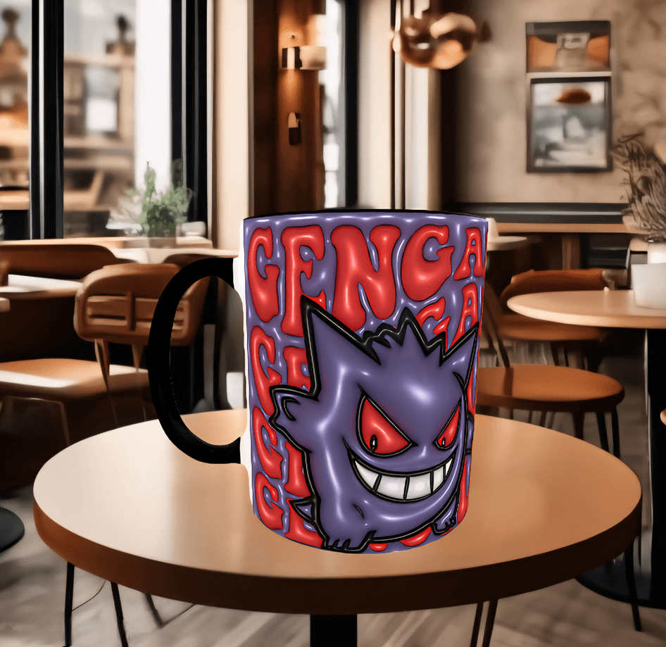 Pokemon Baskı içi ve Kulpu Renkli Kupa