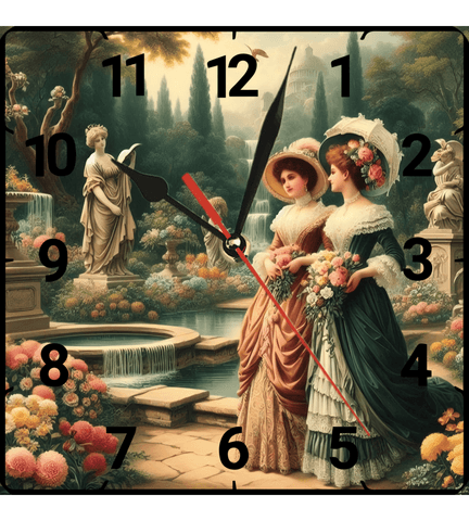 Heykel vintage baskı metal hediyelik dekoratif kaliteli duvar saati