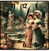 Heykel vintage baskı metal hediyelik dekoratif kaliteli duvar saati