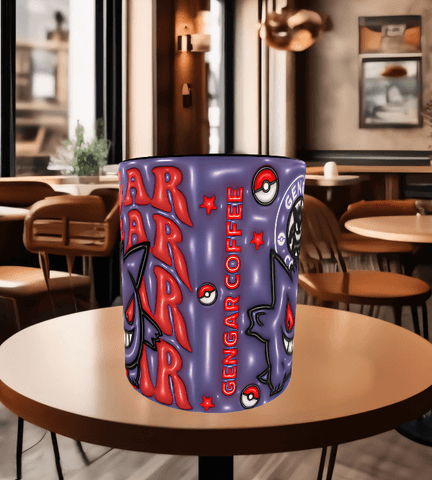 Pokemon Baskı içi ve Kulpu Renkli Kupa