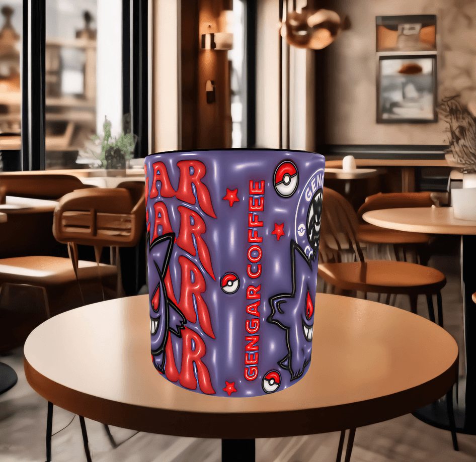 Pokemon Baskı içi ve Kulpu Renkli Kupa