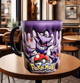 Pokemon Baskı içi ve Kulpu Renkli Kupa