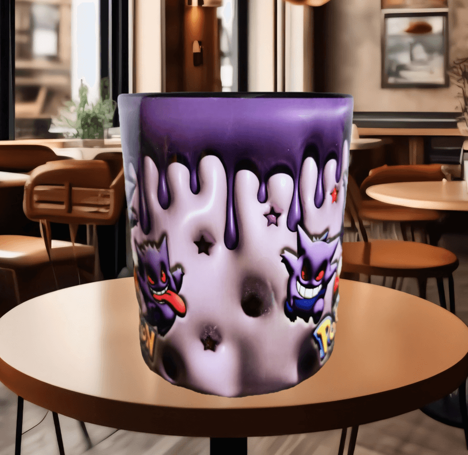 Pokemon Baskı içi ve Kulpu Renkli Kupa