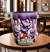 Pokemon Baskı içi ve Kulpu Renkli Kupa