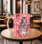 Pokemon Baskı içi ve Kulpu Renkli Kupa