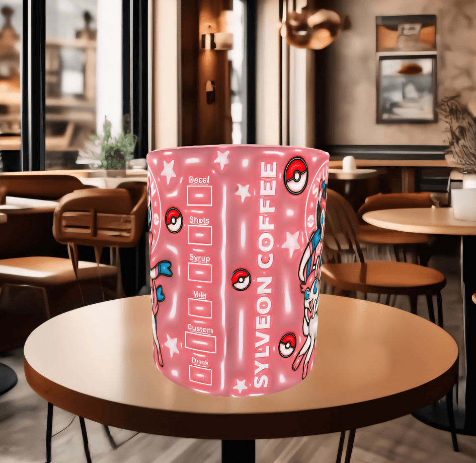 Pokemon Baskı içi ve Kulpu Renkli Kupa