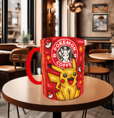 Pokemon Baskı içi ve Kulpu Renkli Kupa