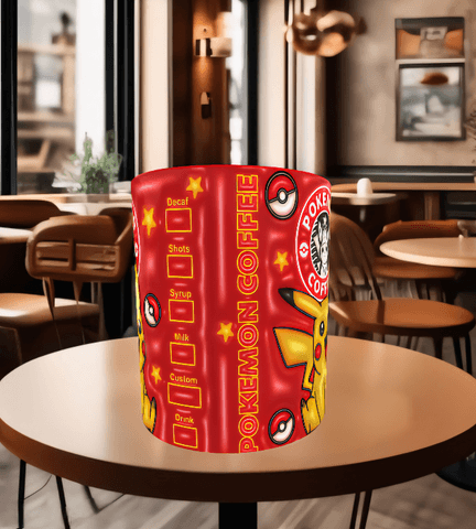 Pokemon Baskı içi ve Kulpu Renkli Kupa